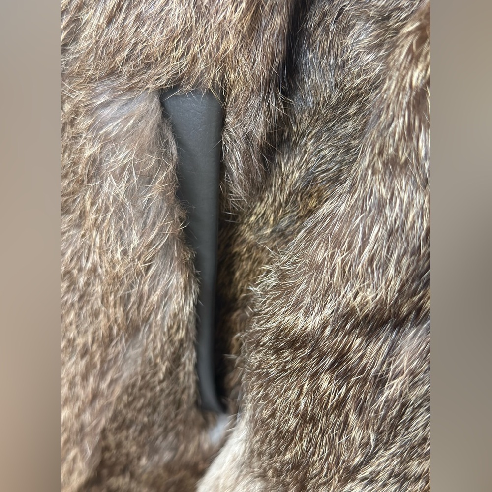 Brown Rabbit Fur Coat - Picture 6 of 10